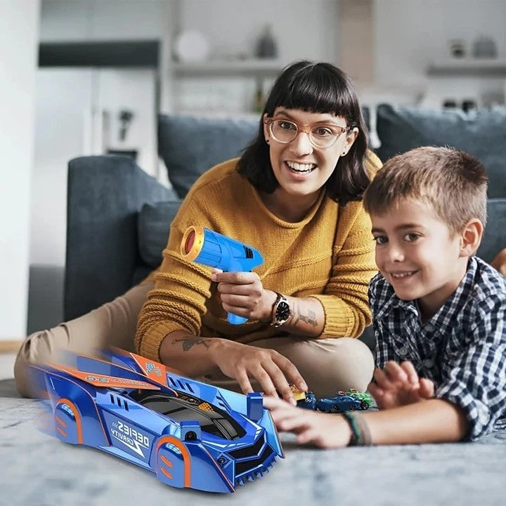 Gravity-Defying Wall Racer for Kids - Laser-Controlled Fun