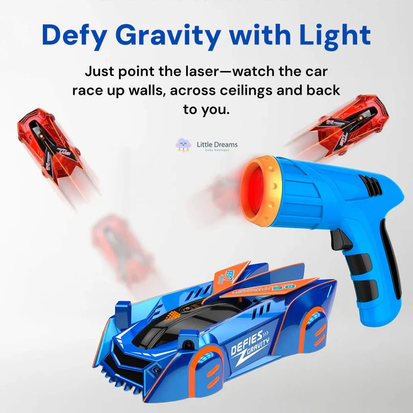 Gravity-Defying Wall Racer for Kids - Laser-Controlled Fun