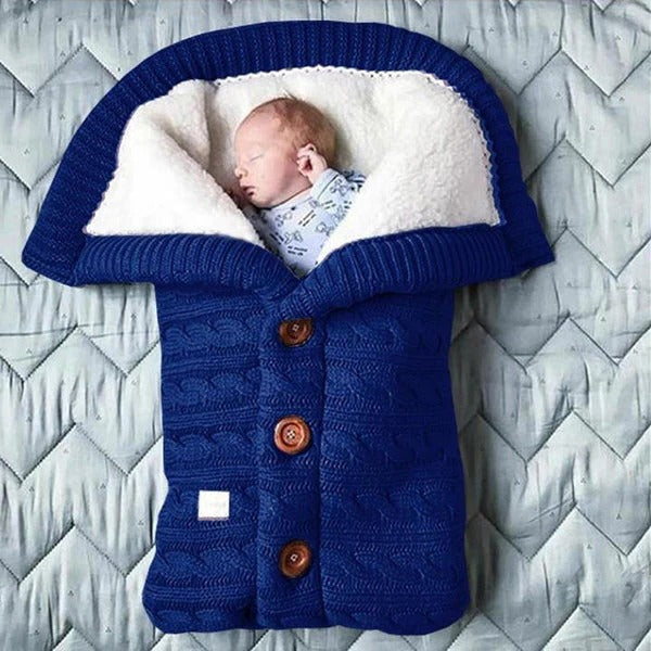 SnuggleNest Baby Wrap – Lightweight Fleece & Linen Cover, 27.6" × 15.7" Stroller Blanket