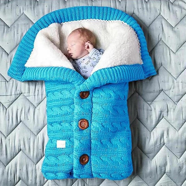 SnuggleNest Baby Wrap – Lightweight Fleece & Linen Cover, 27.6" × 15.7" Stroller Blanket
