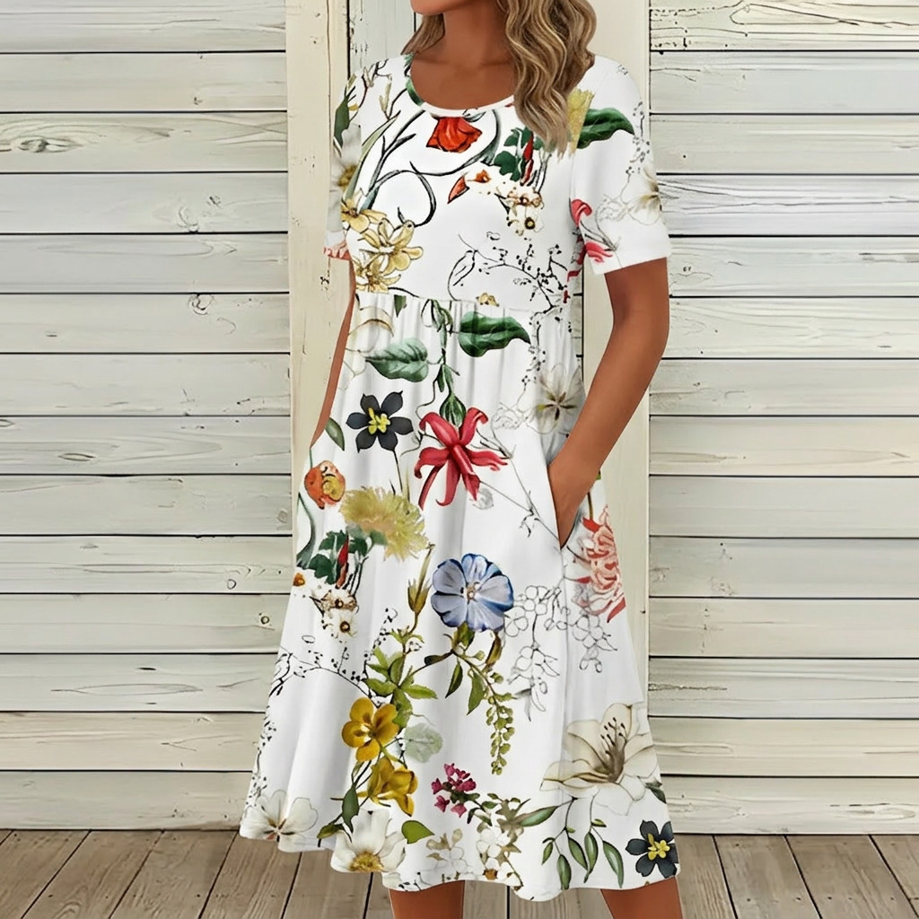 Chic Floral Midi Dress for Effortless Summer Style