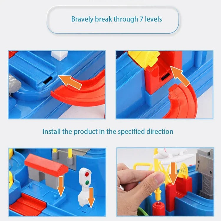 Interactive Mechanical Vehicle Track Playset for Kids