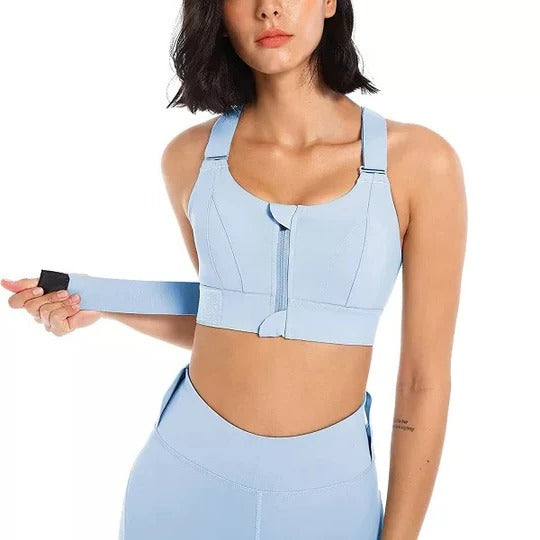 ActiveFit Premium Sports Bra – Front Zip Design for Optimal Support