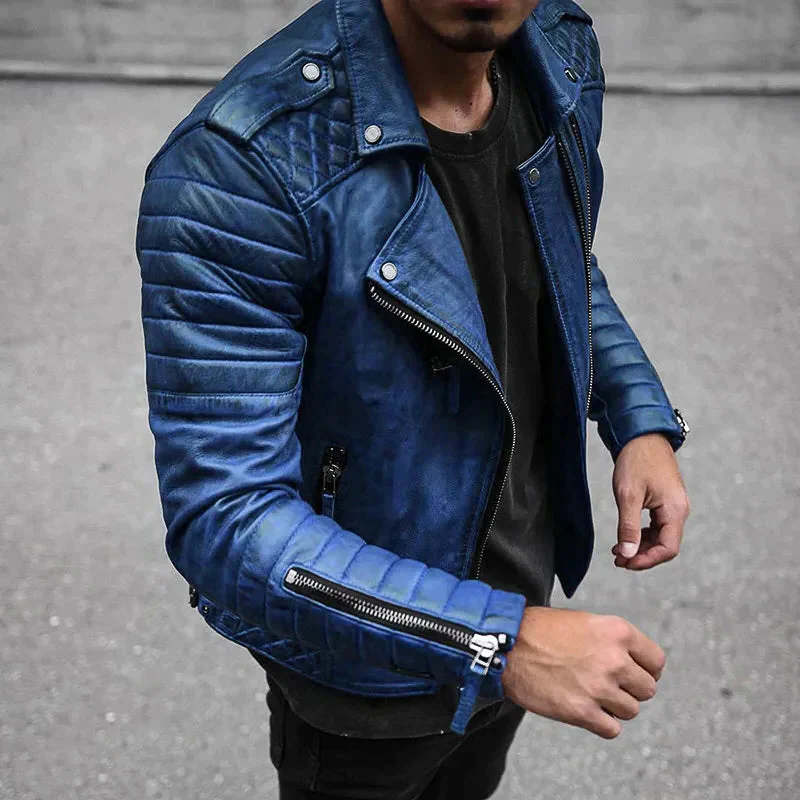 Sophisticated and Resilient Men's Faux Leather Jacket