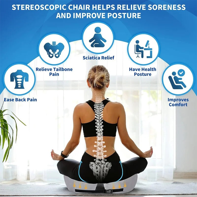 ComfortFit Adjustable Seat Cushion for Pain Relief