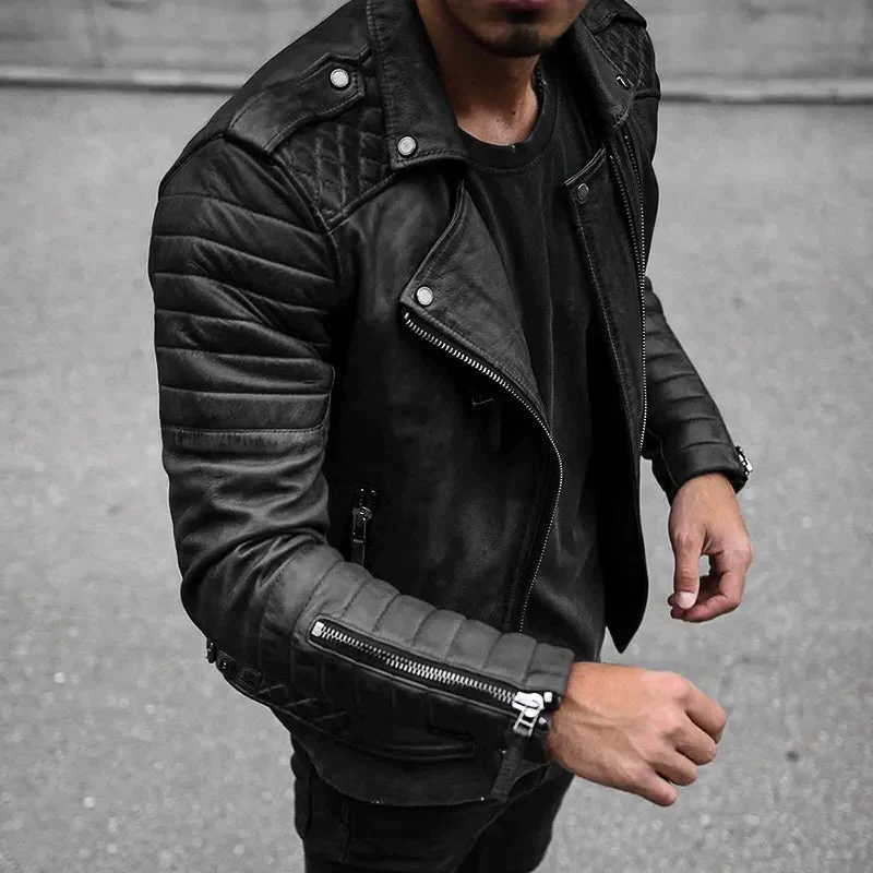 Sophisticated and Resilient Men's Faux Leather Jacket