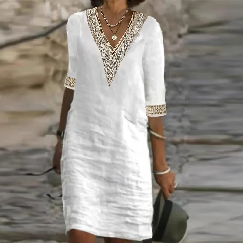 Chic and Versatile Linen Summer Dress for Women