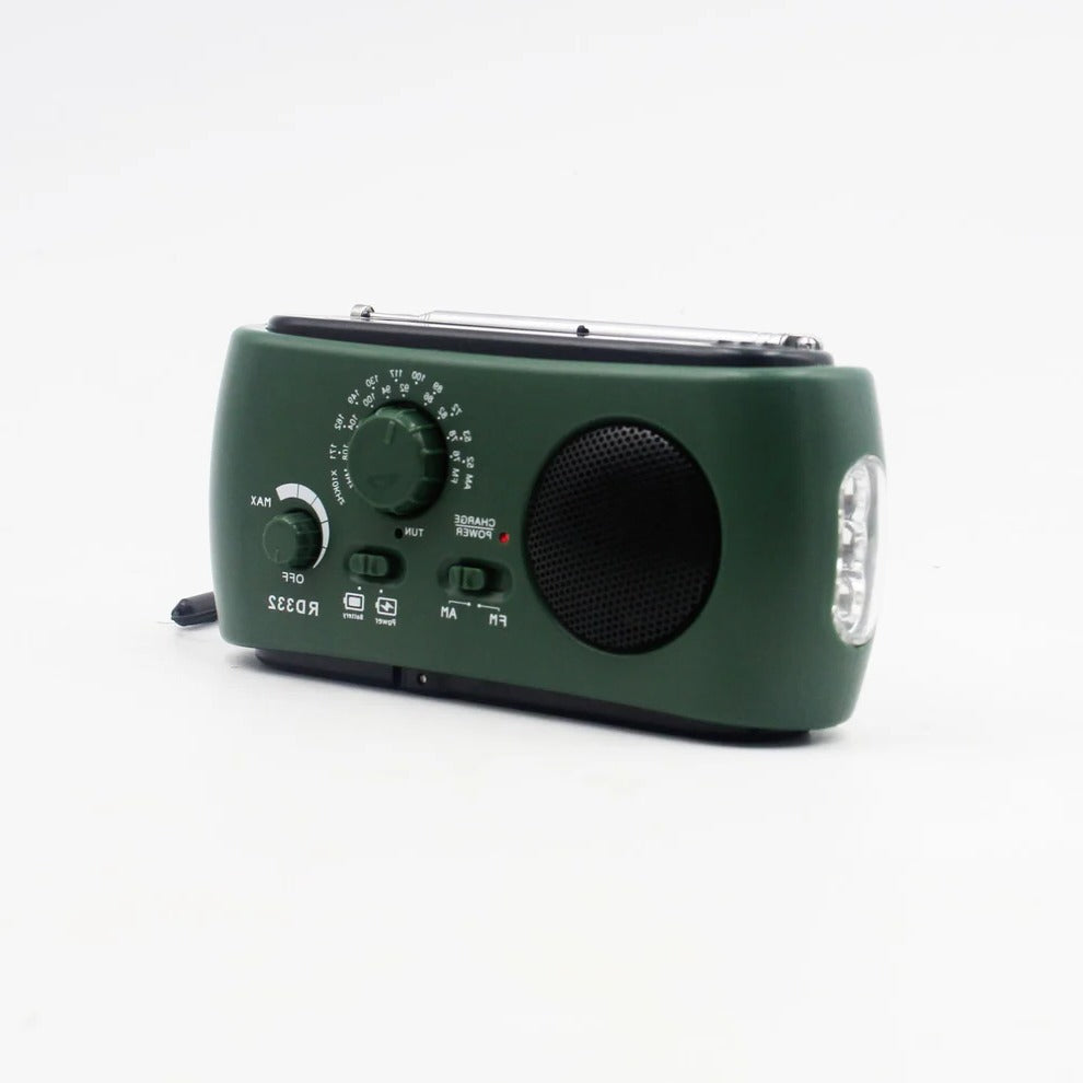 Versatile Survival Radio with Flashlight and USB Charge