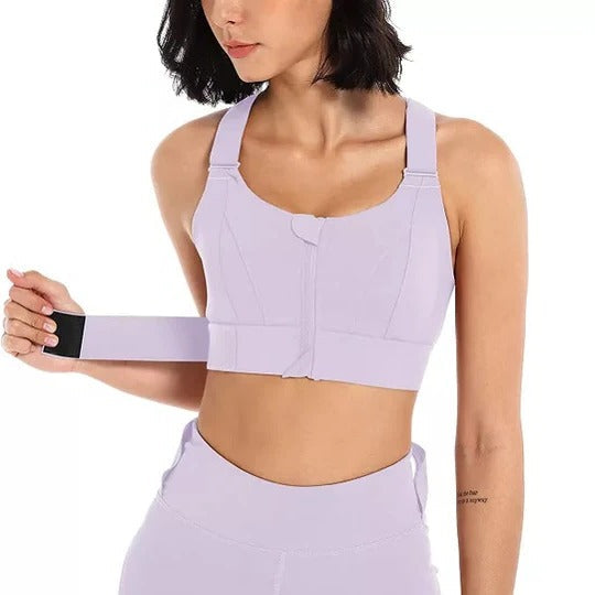 ActiveFit Premium Sports Bra – Front Zip Design for Optimal Support