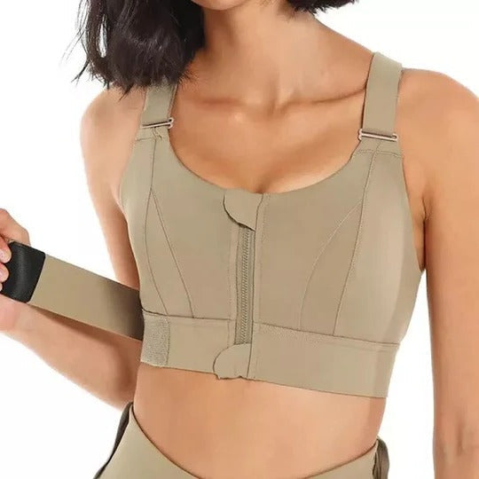 ActiveFit Premium Sports Bra – Front Zip Design for Optimal Support