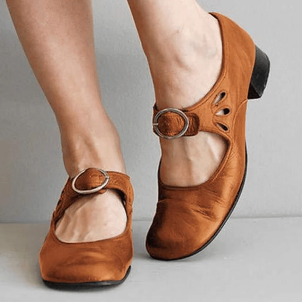Comfort-Enhancing Leather Footwear for Pain Relief