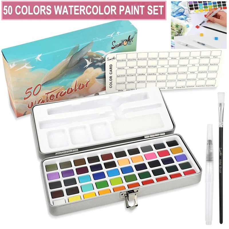 Deluxe Travel Watercolor Palette for Creative Minds