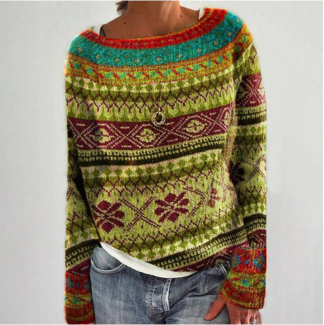 Chic Vintage Knit Sweater for Women