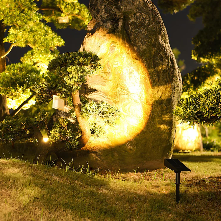 Solar-Powered Adjustable LED Spotlight for Outdoor Spaces