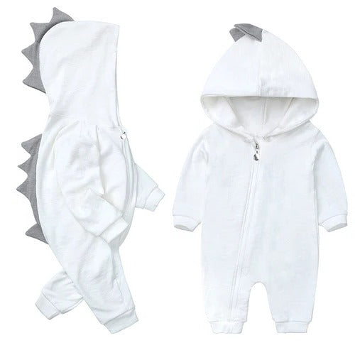 Adorable Dino-Themed Baby Hooded Onesie
