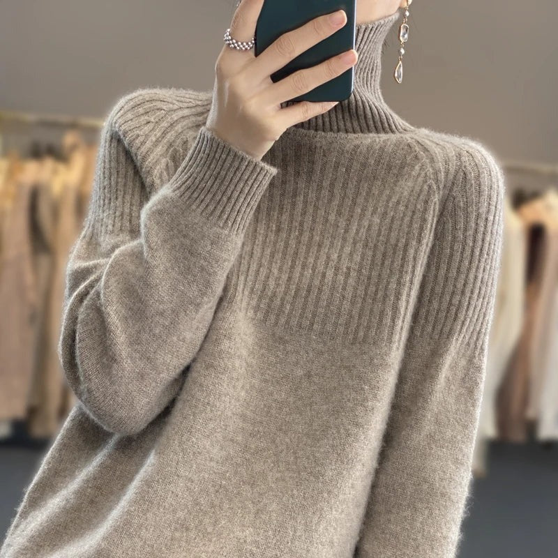 Luxurious Cashmere Turtleneck Sweater for Women