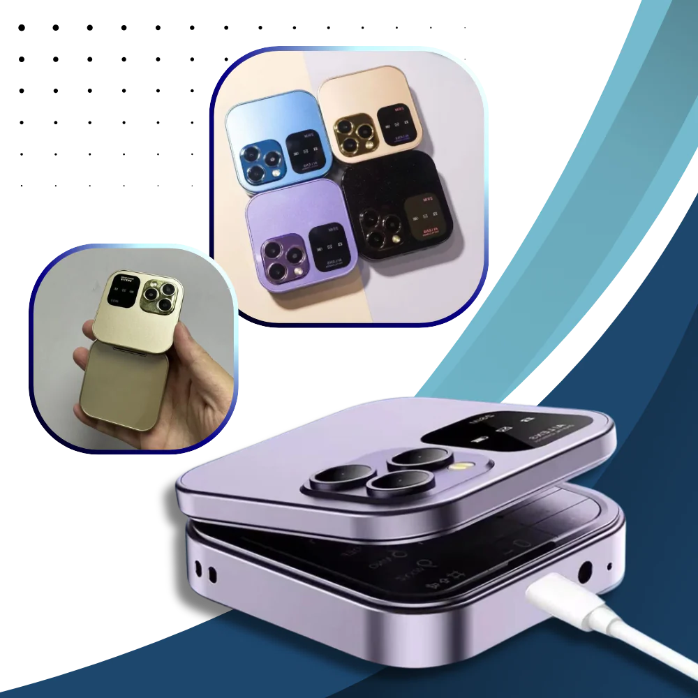 Compact Dual-SIM Flip Phone with Camera and Music Playback