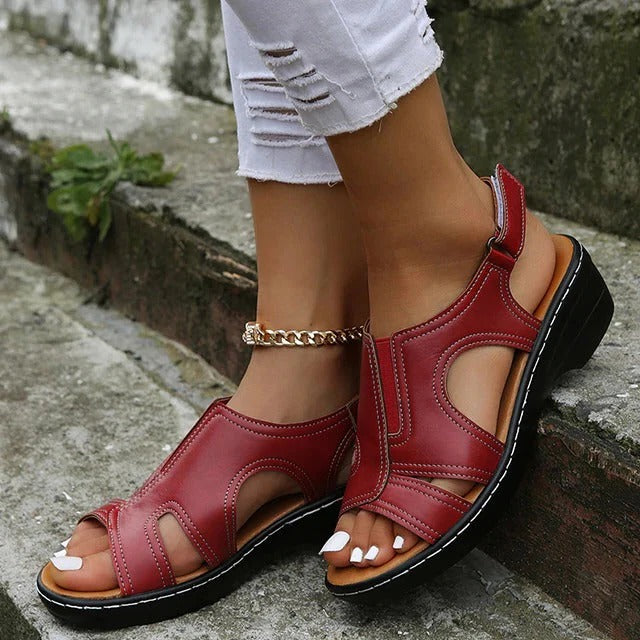 Chic Comfort Wedge Sandals with Arch Support