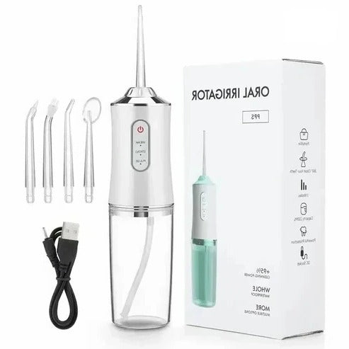 AquaPulse Cordless Water Irrigator – Rechargeable Flosser with 30-110 PSI Pressure Settings