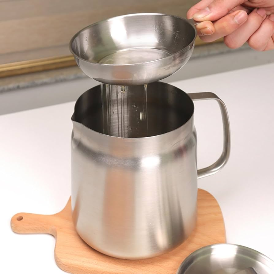 Stainless Steel Deep Fryer Pot with Built-in Oil Filter