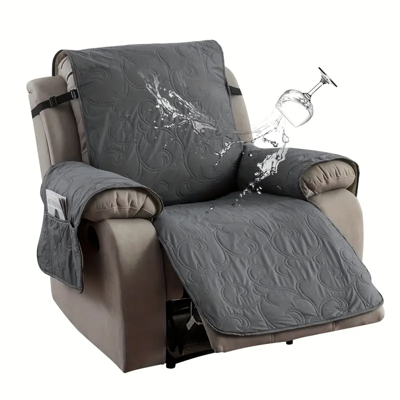 Plush Recliner Protector Cover - Waterproof and Washable