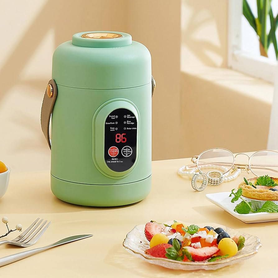 Compact 1L Electric Cooker with Smart Timer for Quick Meals