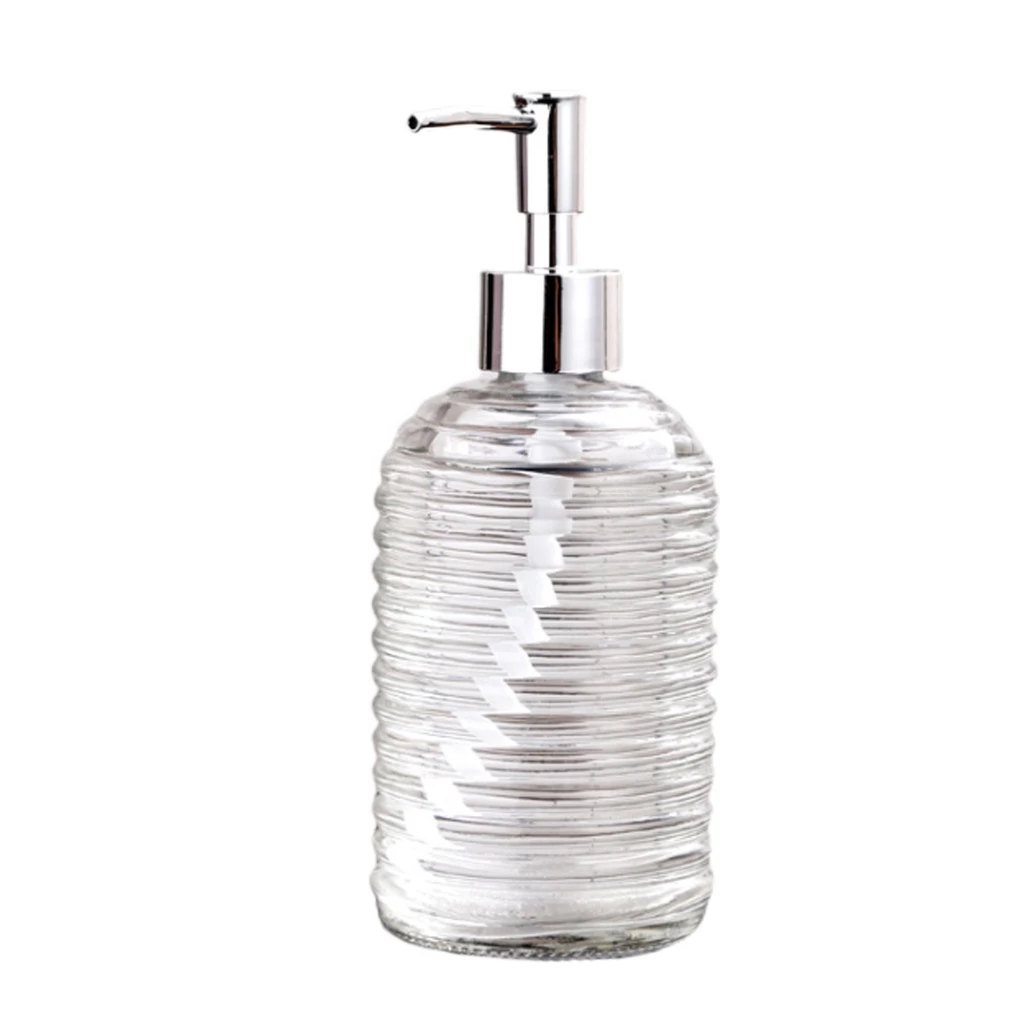 Elegant Refillable Soap Dispenser in Clear Glass - 400ml