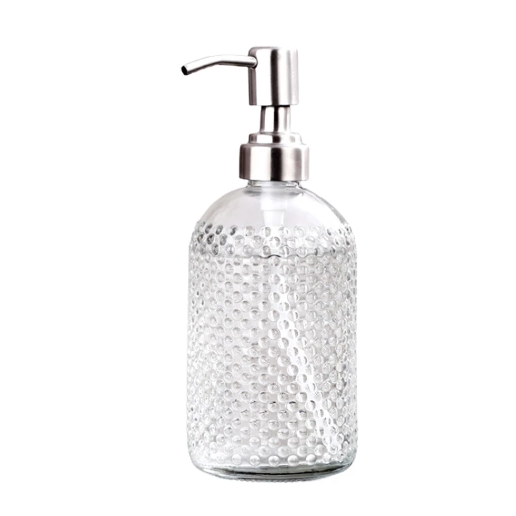 Elegant Refillable Soap Dispenser in Clear Glass - 400ml