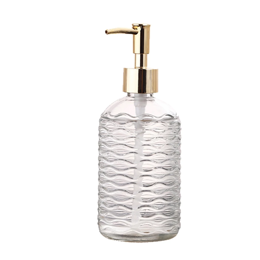Elegant Refillable Soap Dispenser in Clear Glass - 400ml