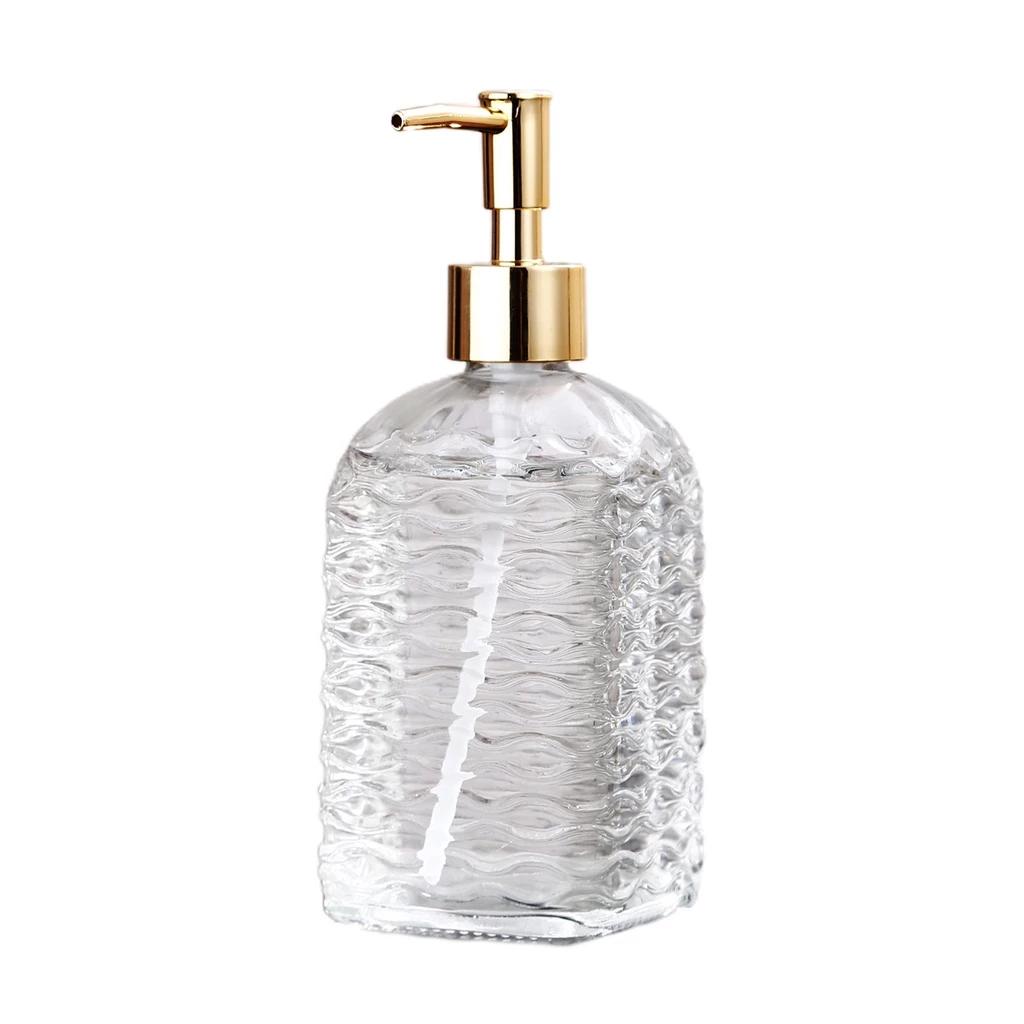 Elegant Refillable Soap Dispenser in Clear Glass - 400ml