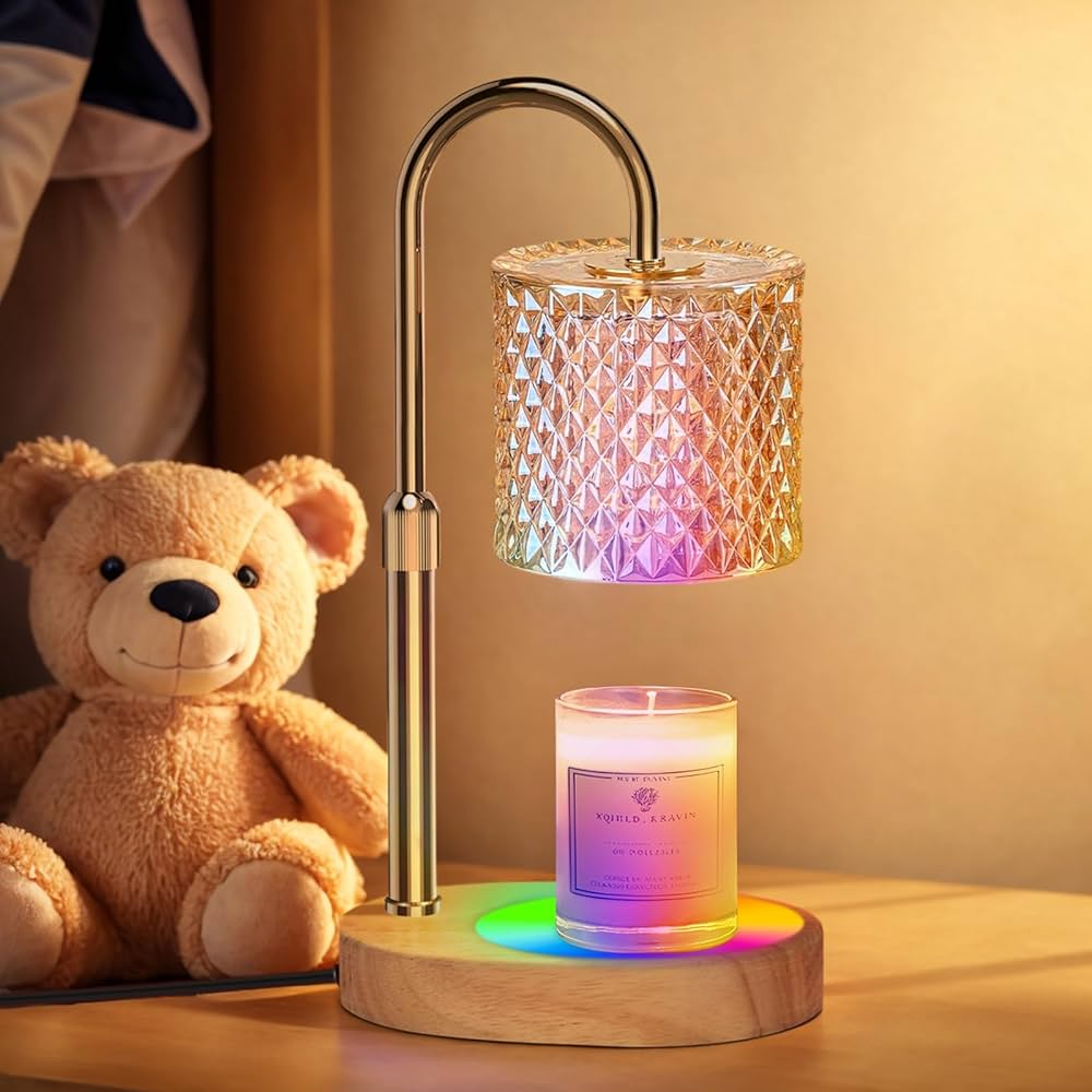 Adjustable Candle Warmer with Timer and Color Lighting