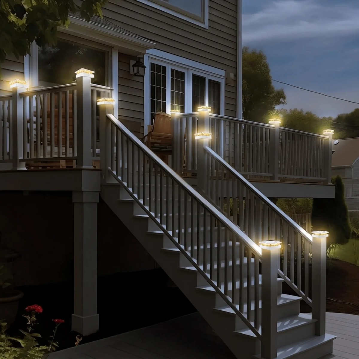 Weatherproof Solar Fence Cap Lights for Outdoor Spaces