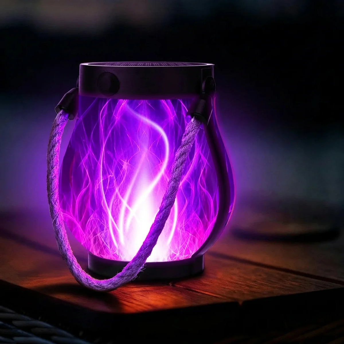 Solar-Powered Flickering Flame Lantern for Outdoor Spaces