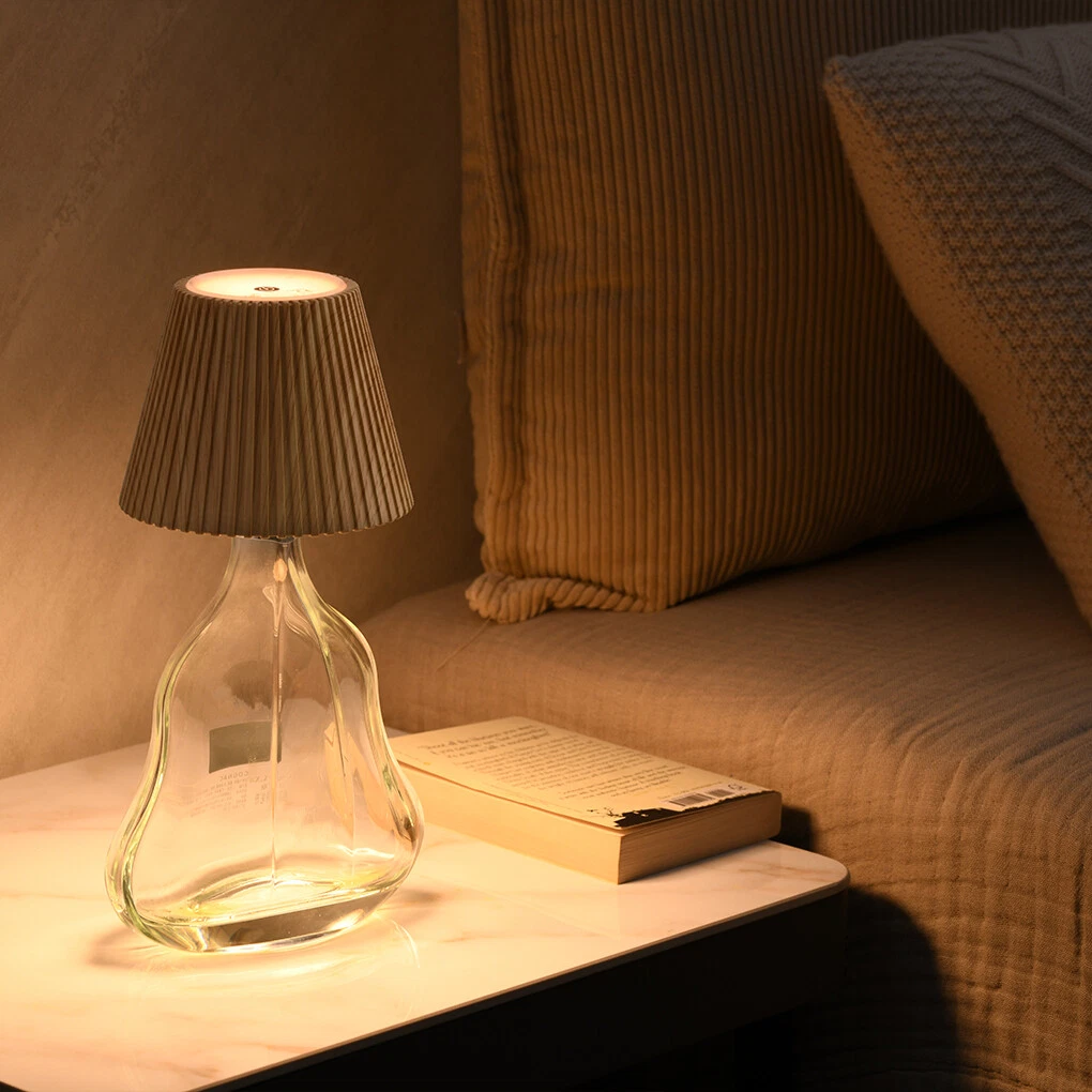 Chic Rechargeable Table Lamp in Wine Bottle Design