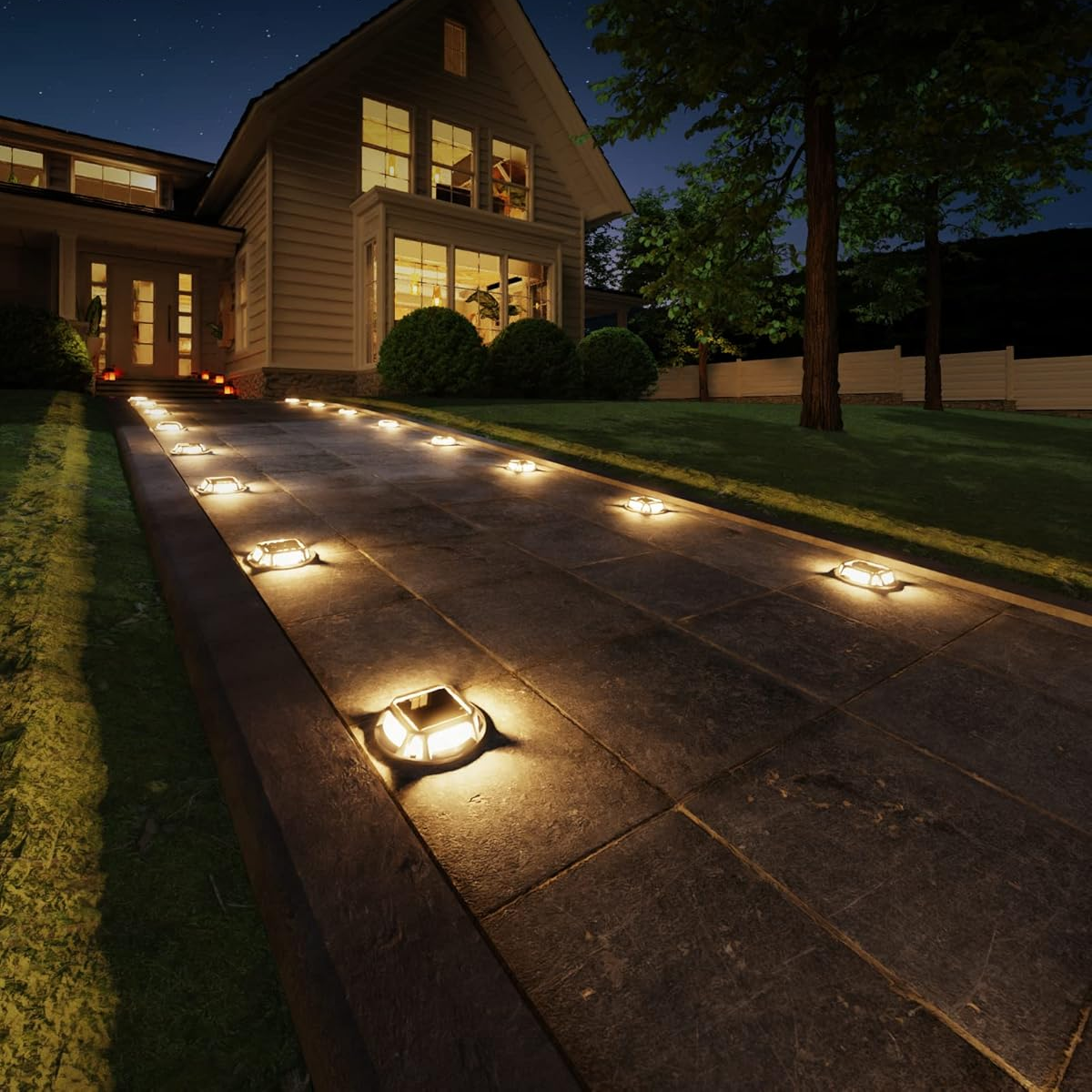 Eco-Friendly Solar Pathway Light with 12 LEDs and Waterproof Design