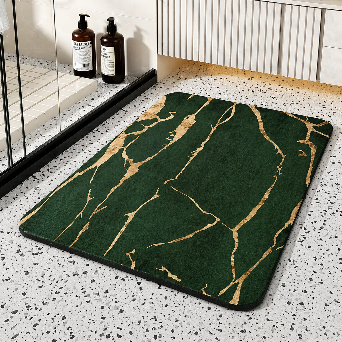 Quick-Dry Bathroom Floor Mat with Non-Slip Design