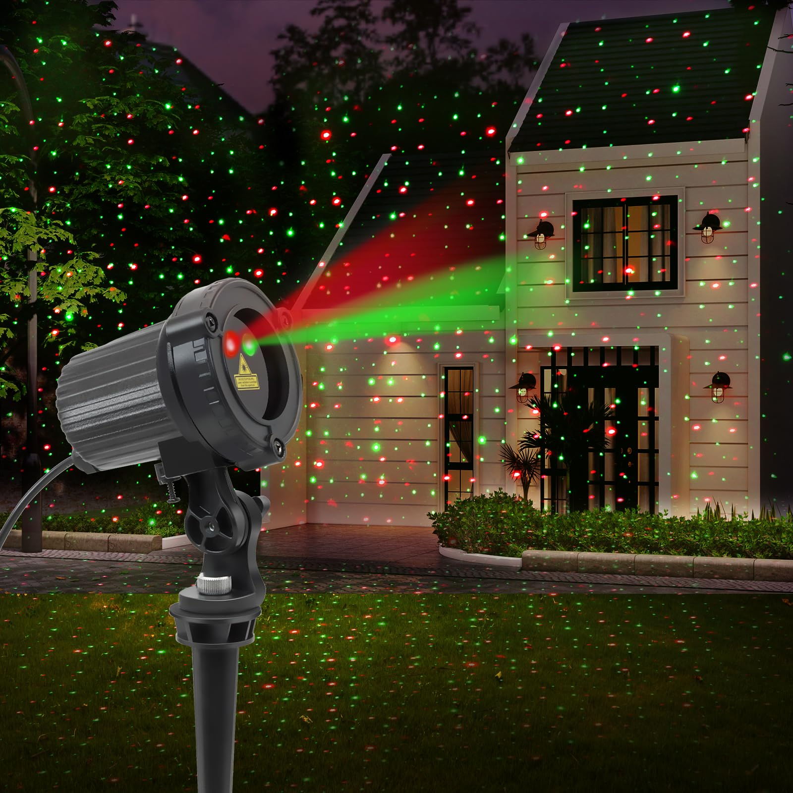 Vibrant Outdoor Laser Light Show Projector for Celebrations