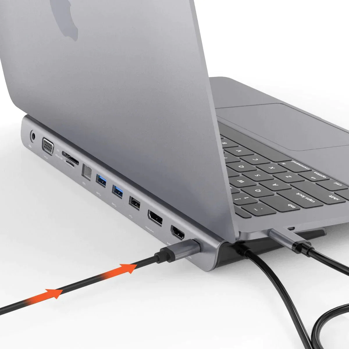Versatile USB-C Hub with 11 Connectivity Options for Laptops