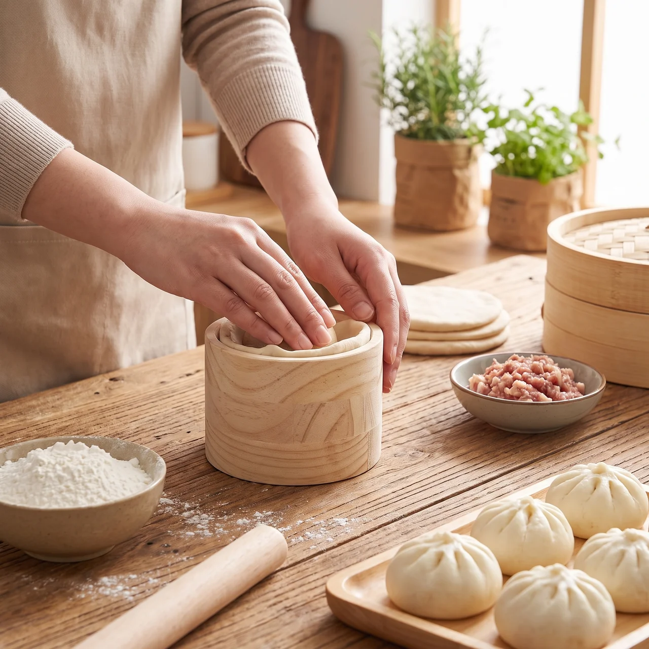 Precision Dough Press with Comfortable Grip and Smooth Finish