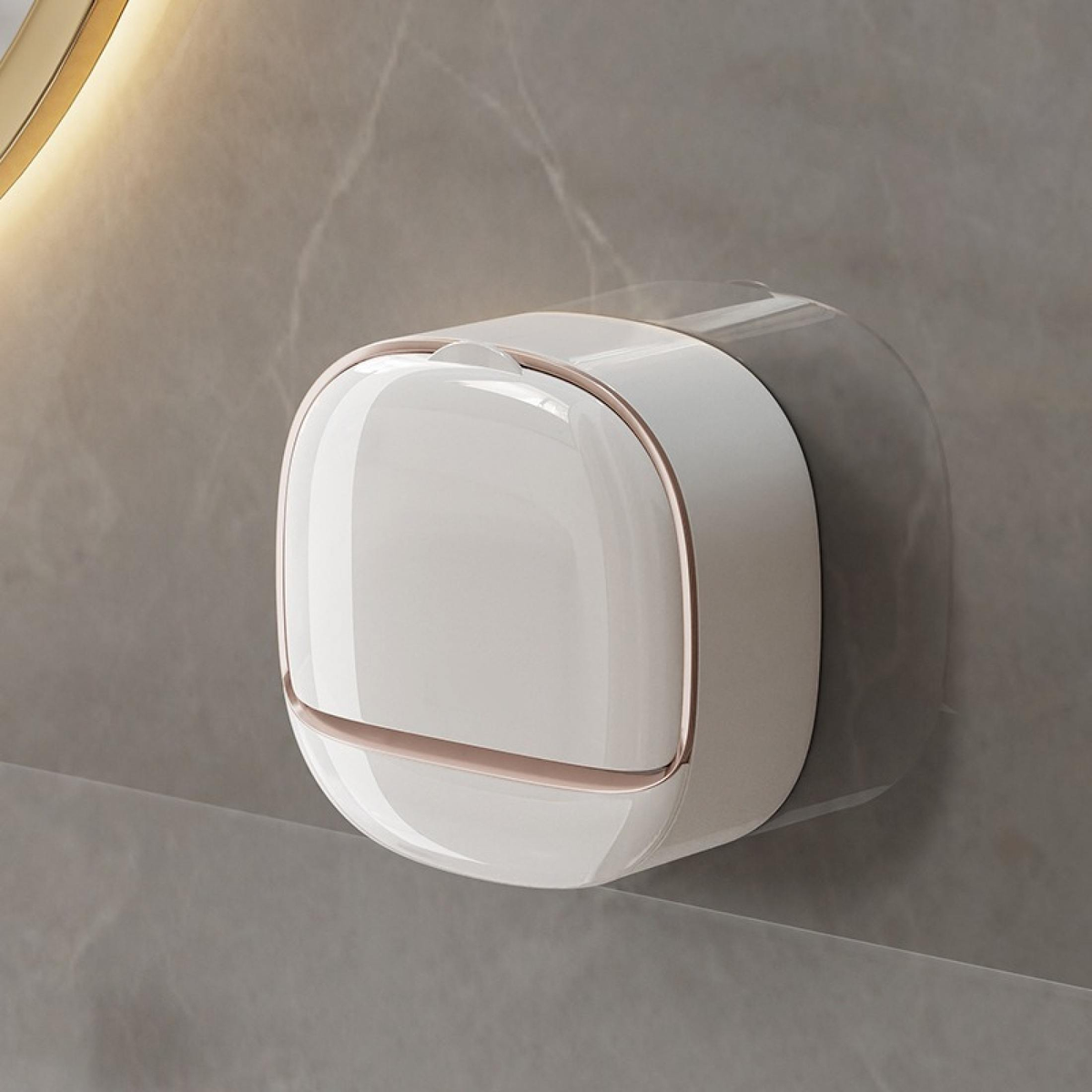 Stylish Wall-Mounted Soap Holder with Drainage System
