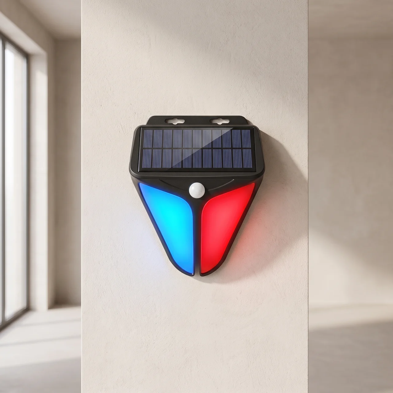 Solar-Powered Outdoor Motion Alert System with LED Lights