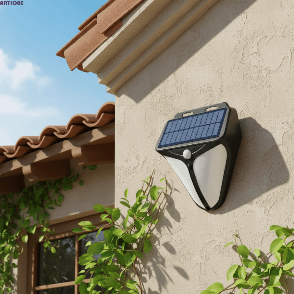 Solar-Powered Outdoor Motion Alert System with LED Lights