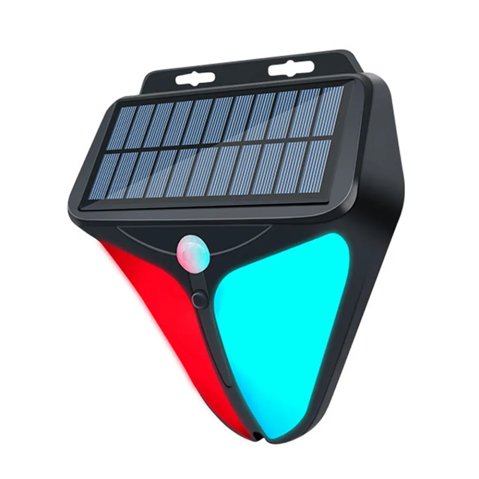 Solar-Powered Outdoor Motion Alert System with LED Lights