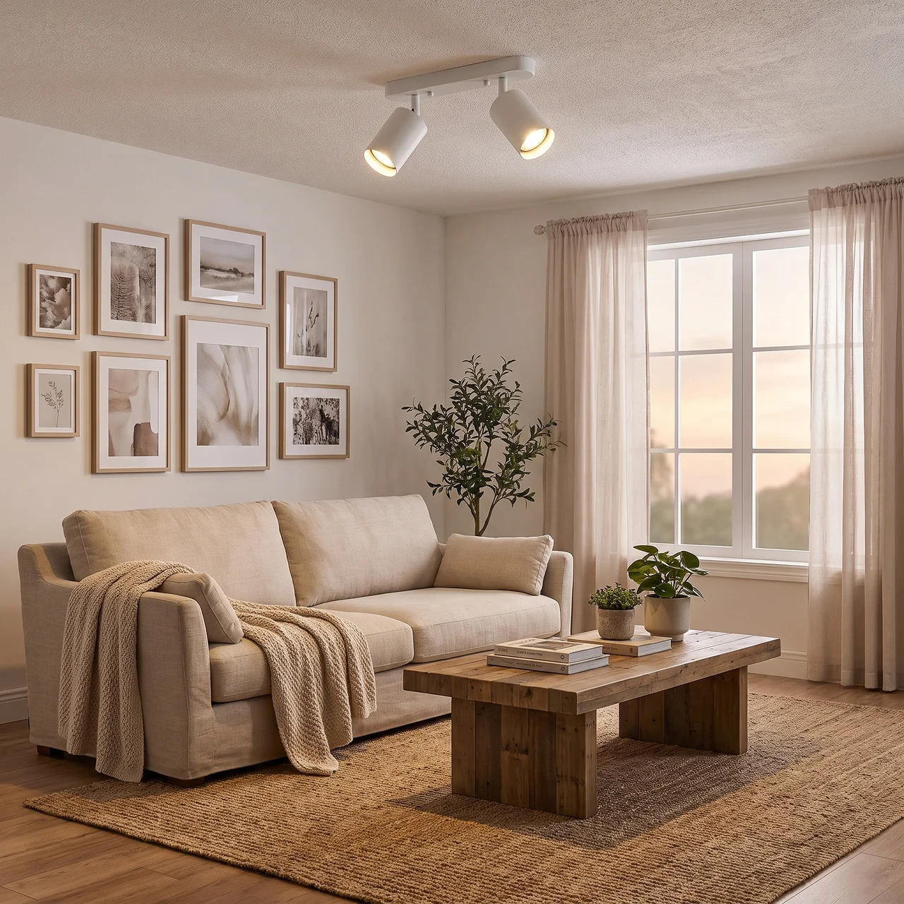 Versatile Dual-Head Adjustable Ceiling Spotlight Fixture