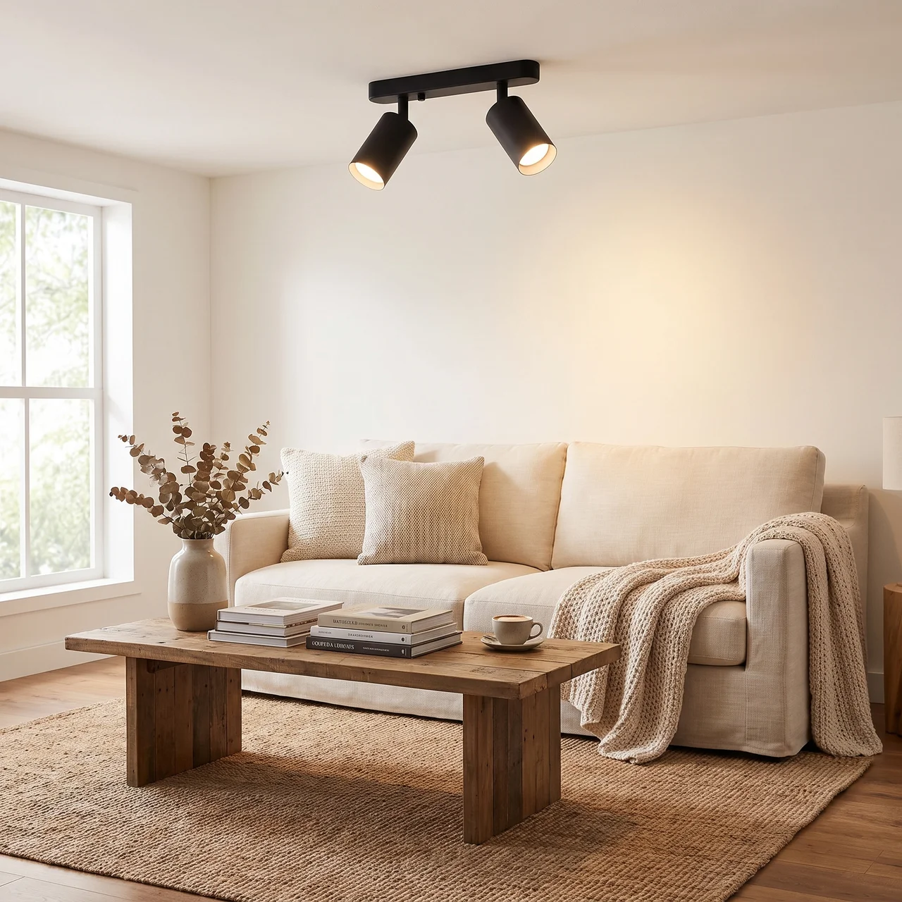 Versatile Dual-Head Adjustable Ceiling Spotlight Fixture