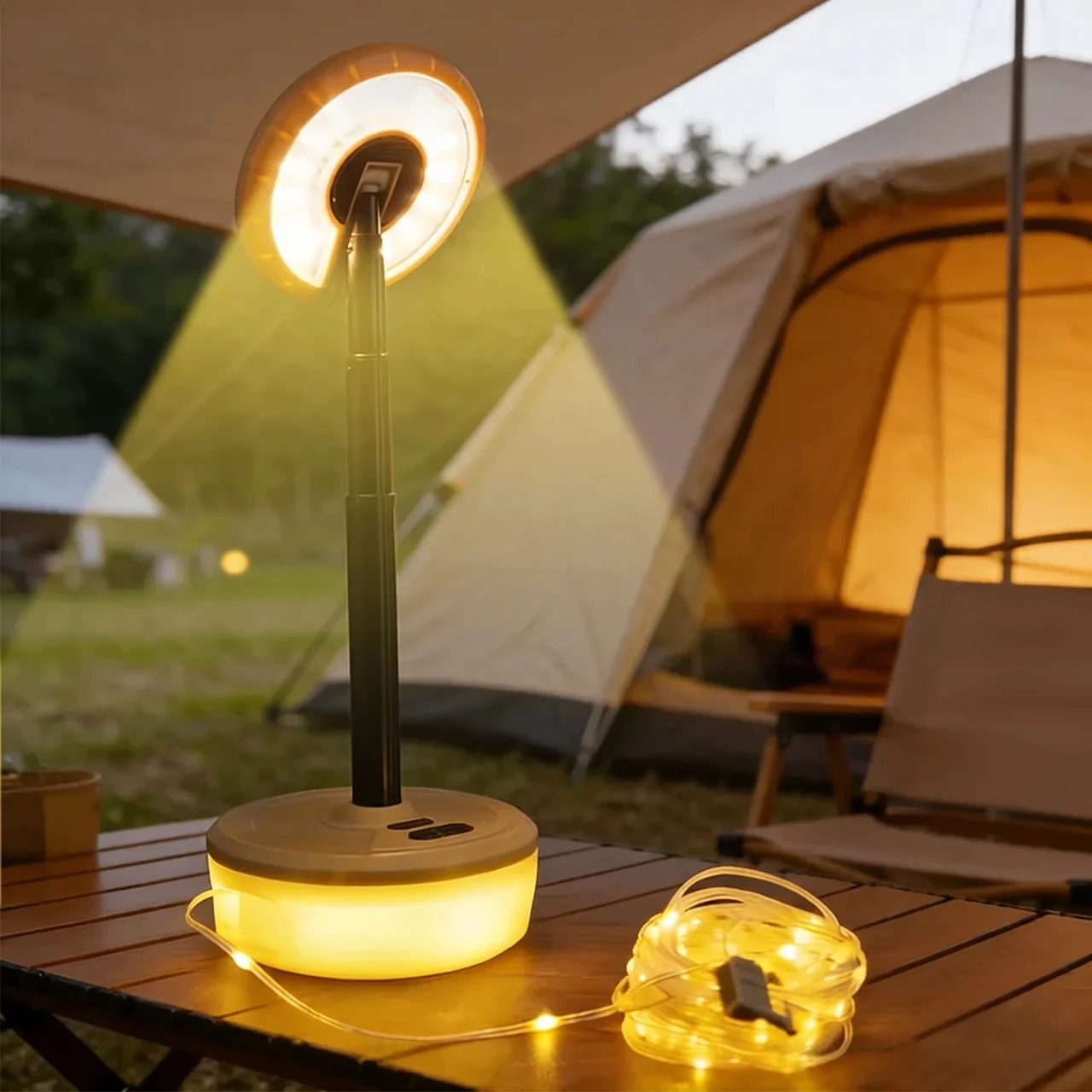 Portable USB Rechargeable Colorful String Lights for Outdoor Use