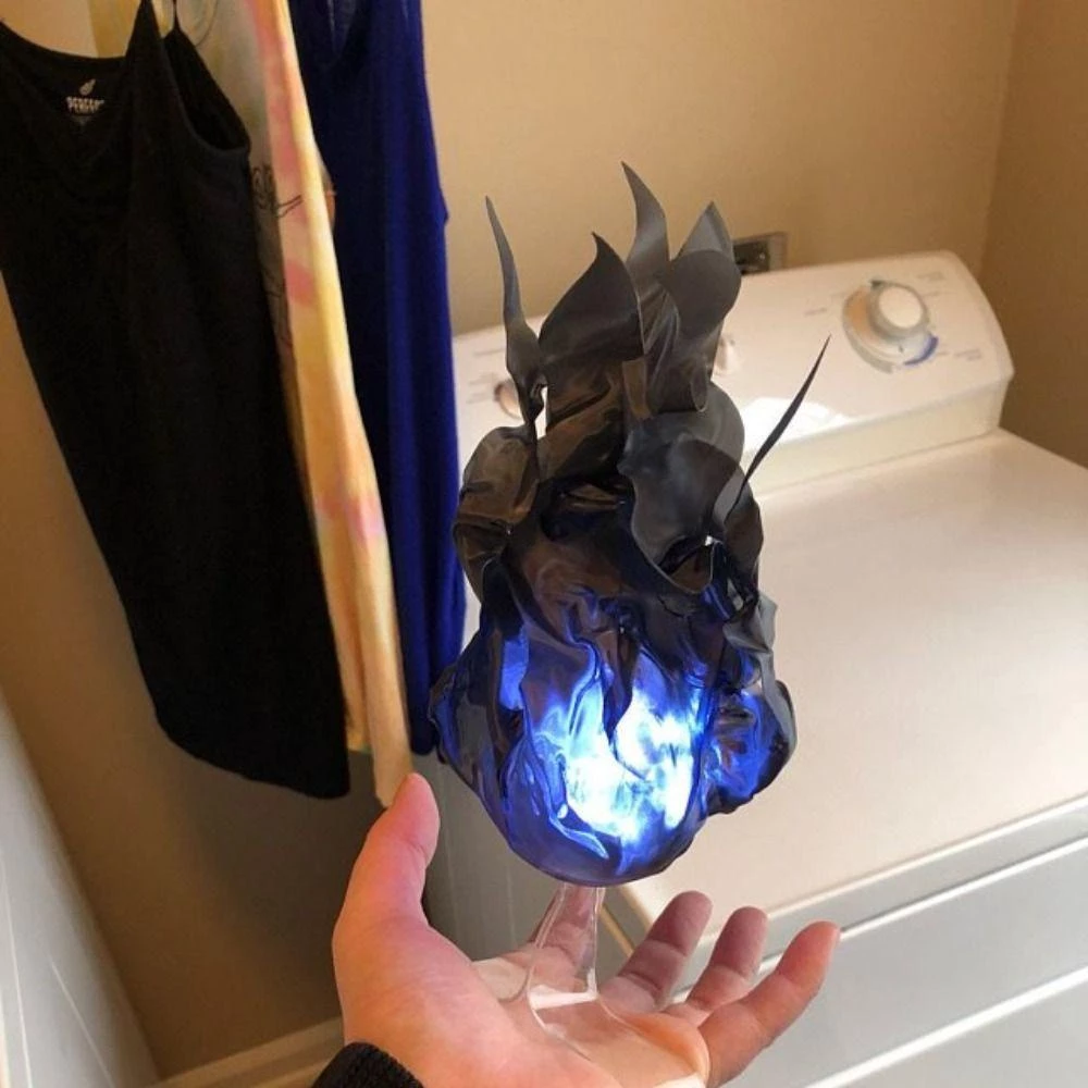 Illuminated Floating Flame Prop – Battery Operated Halloween Decor