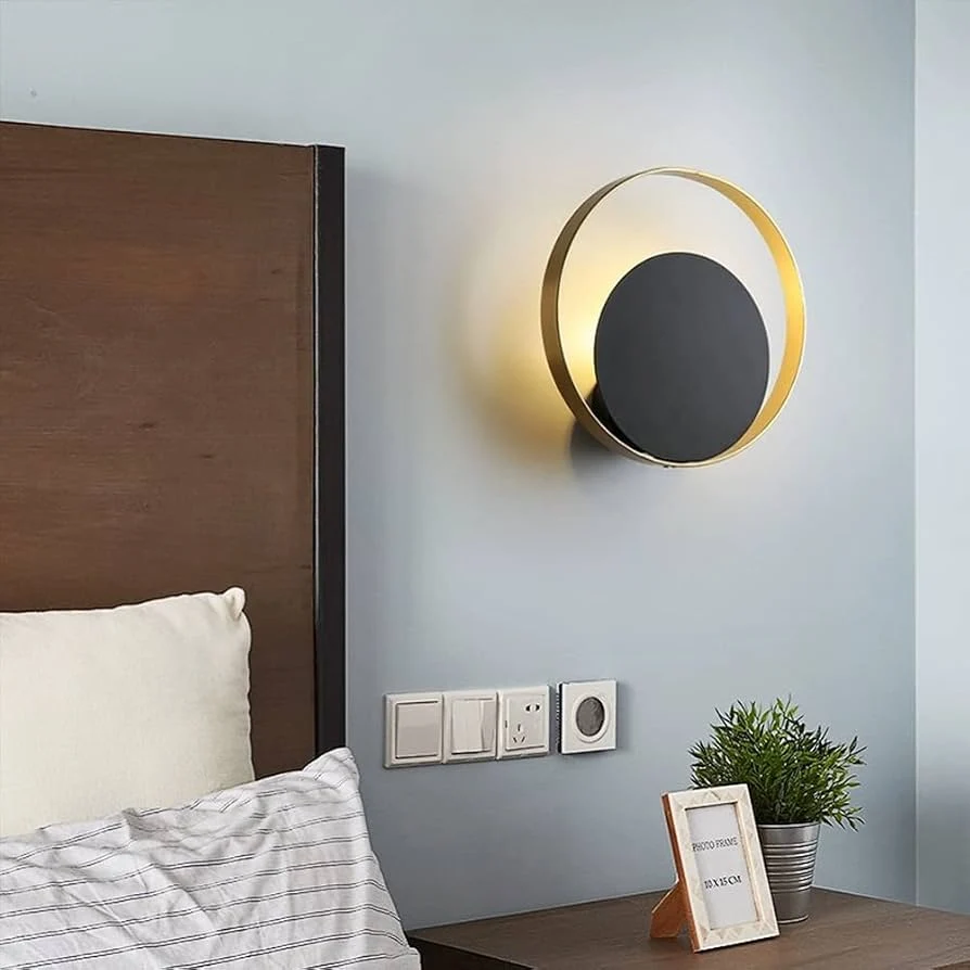 Elegant Gold and Black Wall Sconce for Stylish Interiors