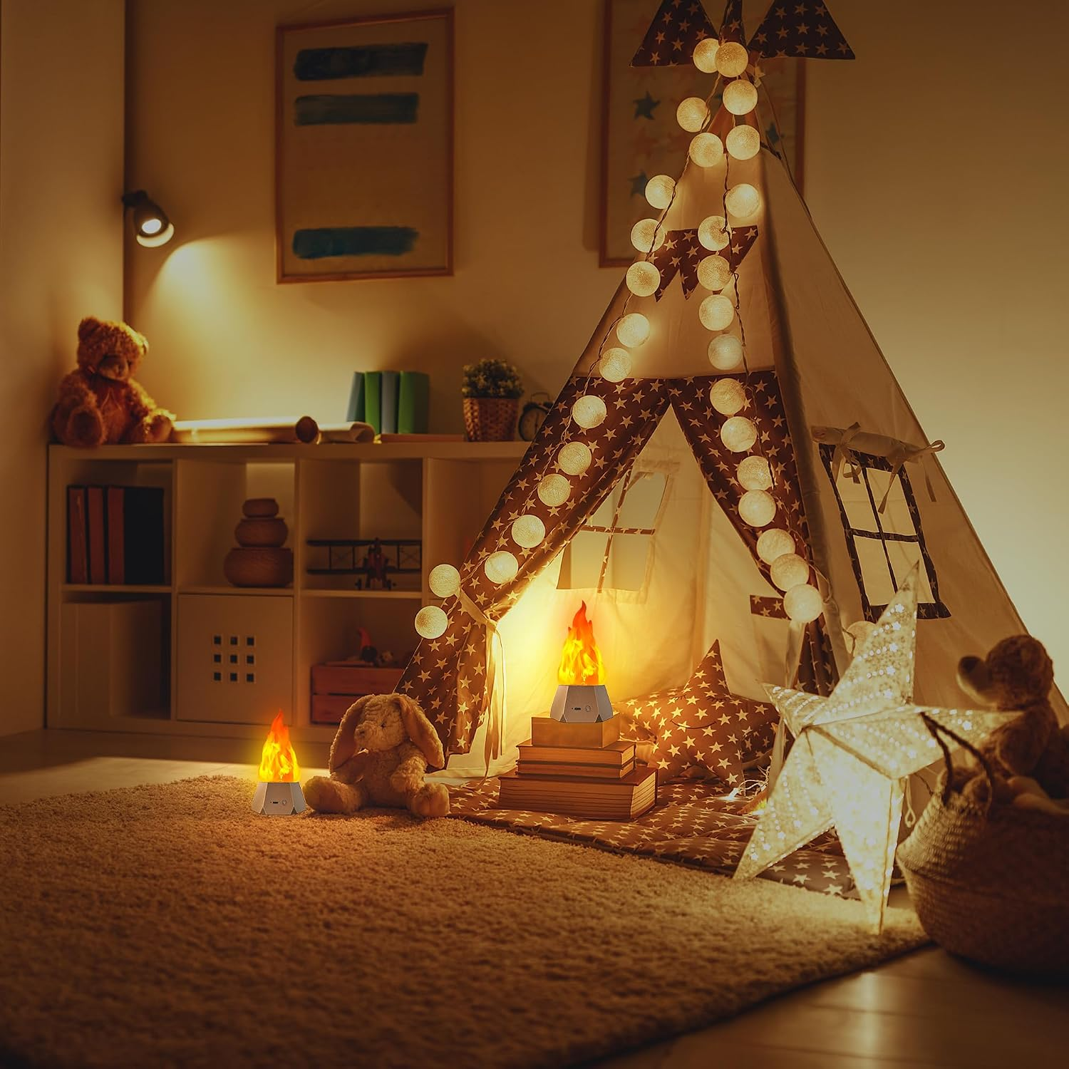 Mystic Glow Lantern - USB-Powered LED Flame Effect Light