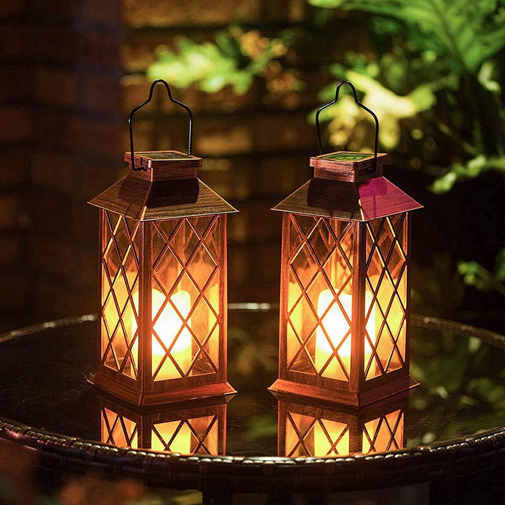 Solar Glow Lantern - Warm LED Outdoor Light with Auto On/Off